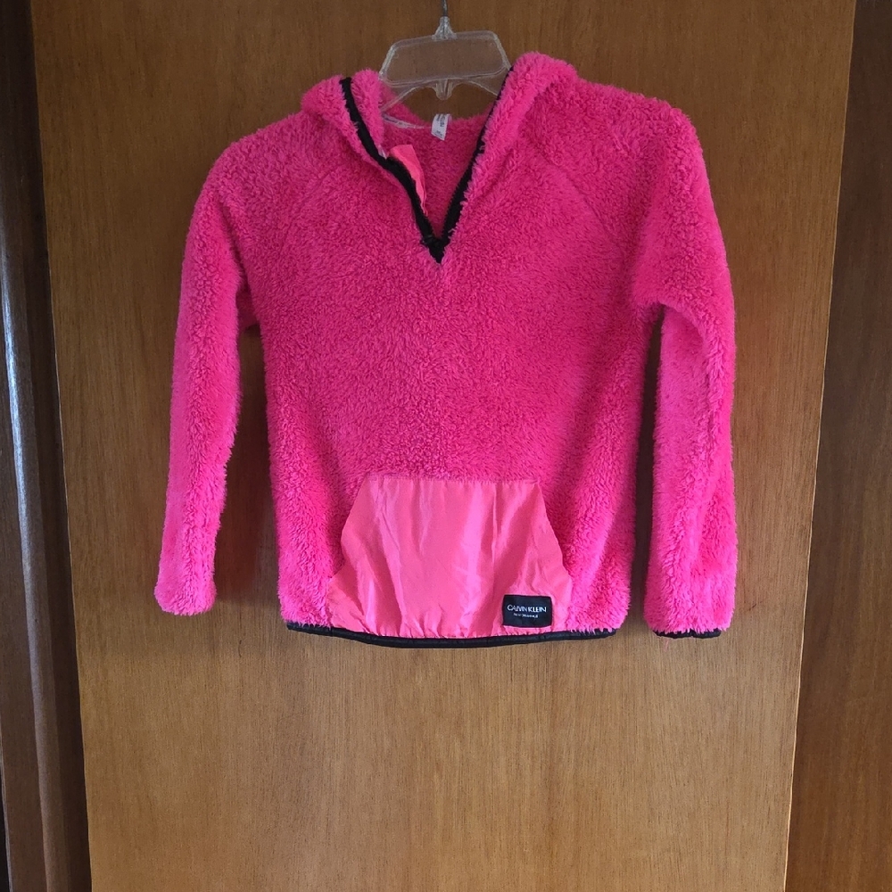 Calvin KLEIN Kids' Bright Pink Fleece Hoodie
